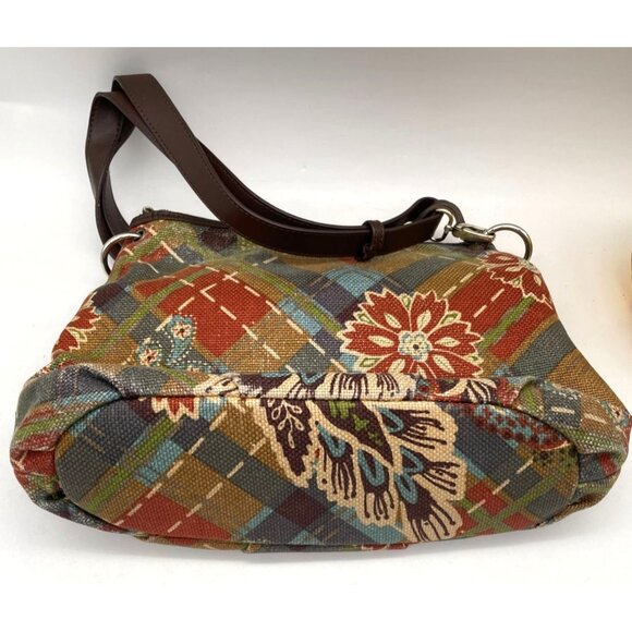 Vtg. Spartina 449 Daufuskie Island Linen Leather Sarah Drawstring Tote Handbag - Picture 6 of 6